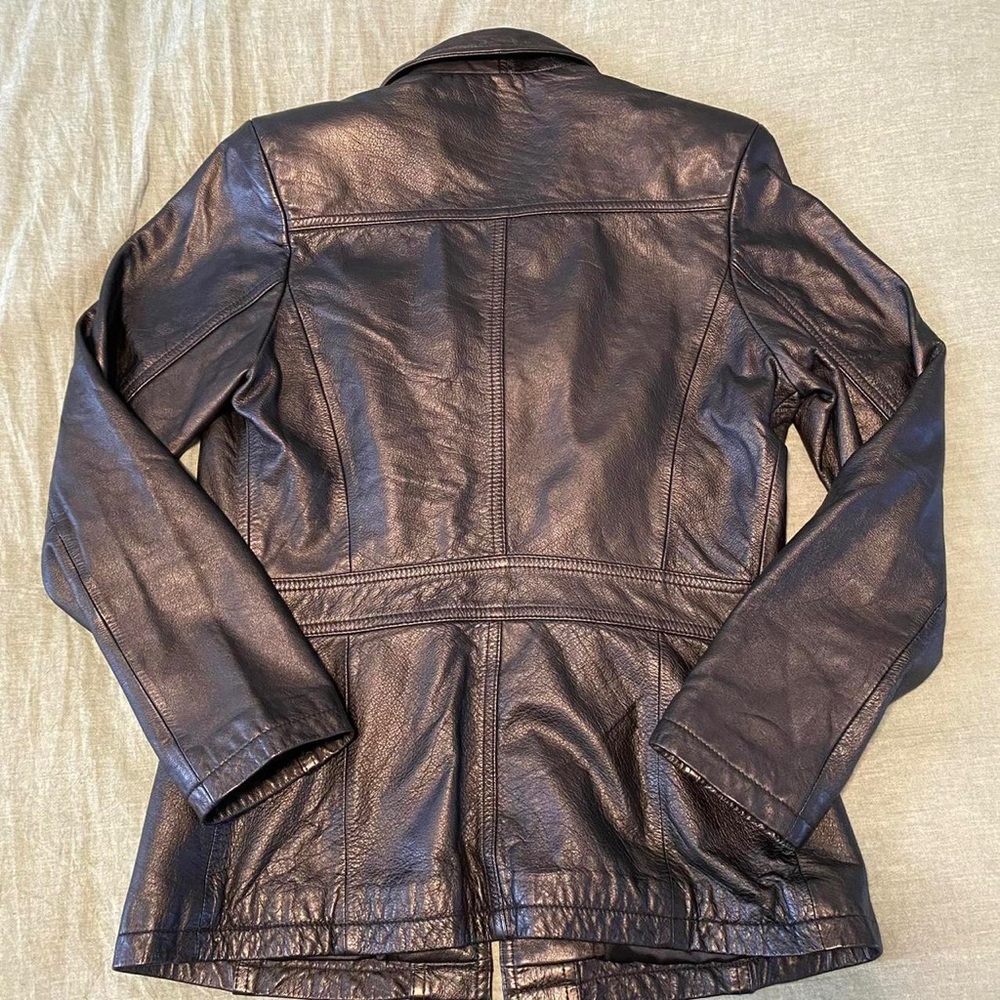 Vintage Maxima Black GENUINE LeathernJacket Women’s Size S Immaculate Condition - Picture 5 of 7